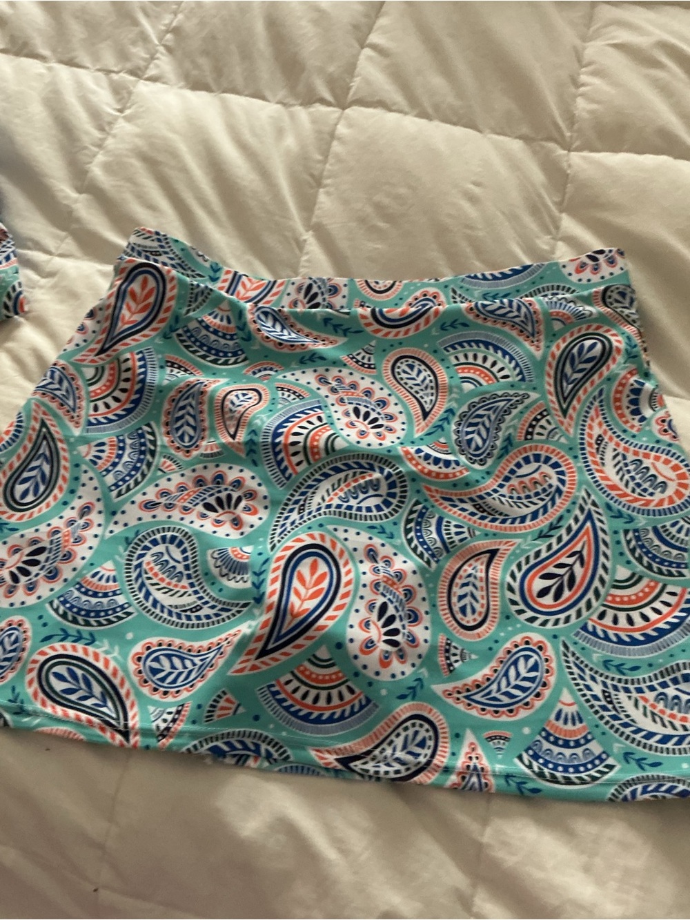 Turquoise Paisley Two-Piece Swim Set - Picture 13 of 15